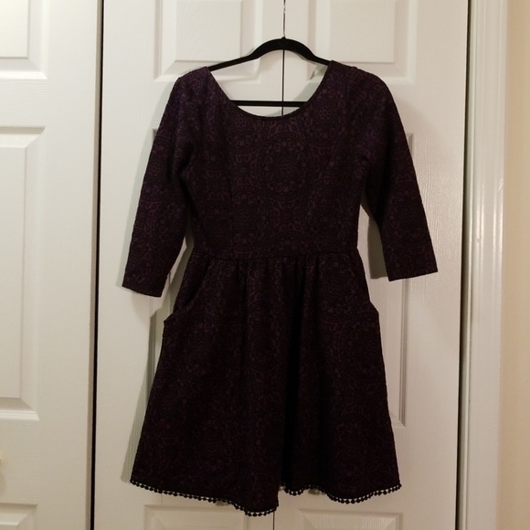 Francesca's Black and Purple Dress - Picture 1 of 3